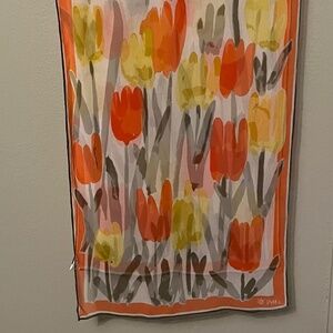 Vintage Vera handrolled tulip motif "Verasheer" Scarf, made in Japan